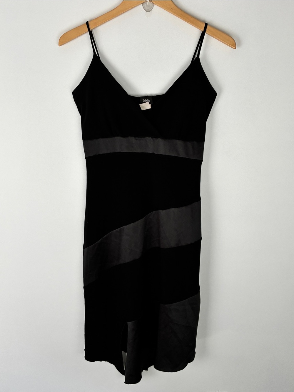 Vintage Vanity 90s Black Whimsigoth Midi Dress Party Cocktail Event Size M